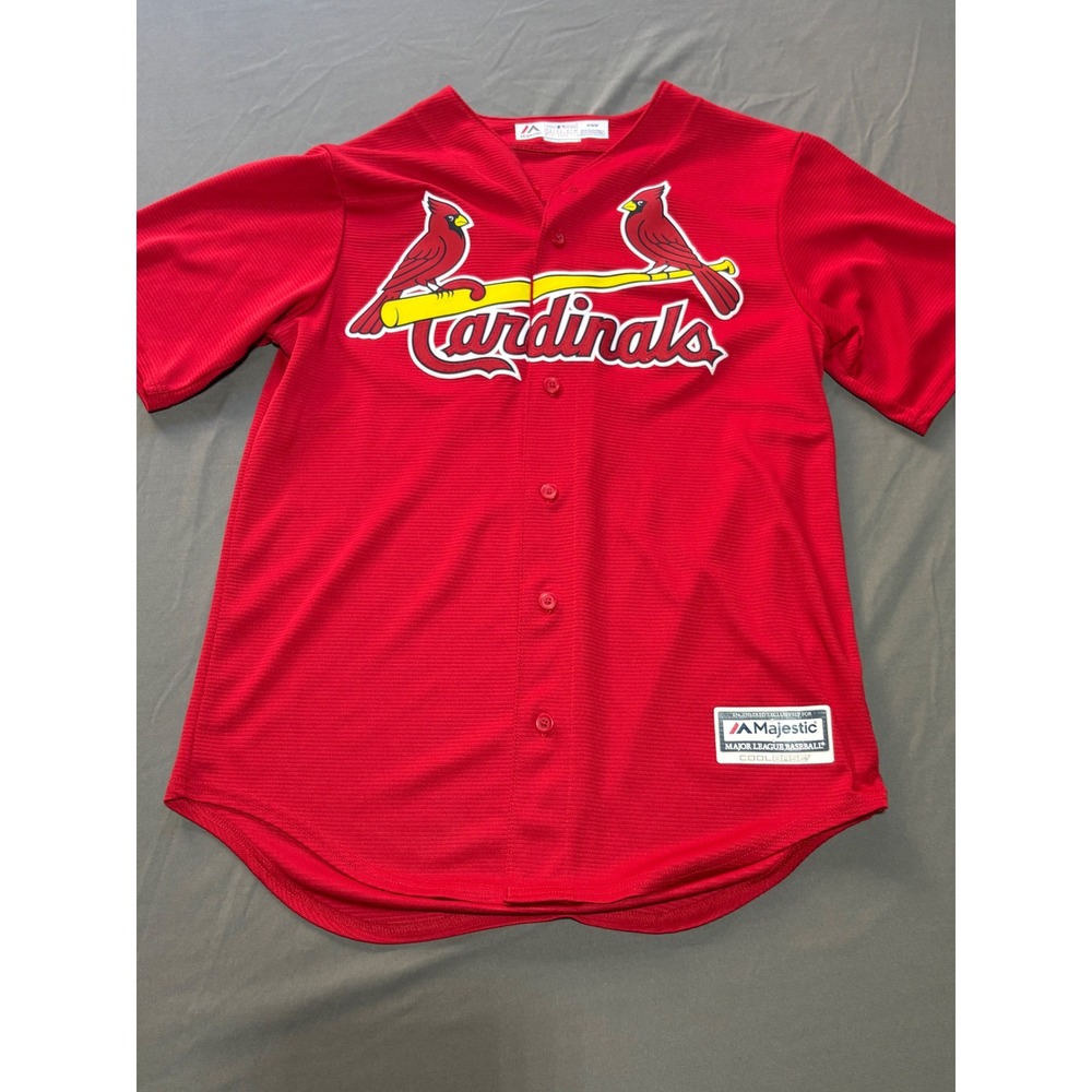 Majestic St Louis Cardinals Red MLB Jersey Cool Base Mens Medium Baseball